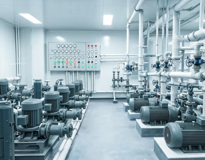 Water circulation plant room